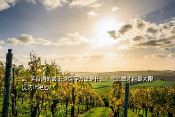 2、茅臺(tái)酒的最正確保存方法是什么？怎么做才能最大限度防止跑酒？