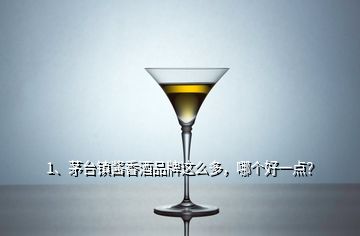 1、茅臺鎮(zhèn)醬香酒品牌這么多，哪個好一點？