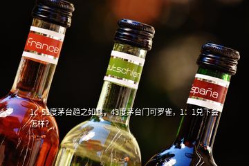 1、53度茅臺趨之如騖，43度茅臺門可羅雀，1：1兌下會怎樣？