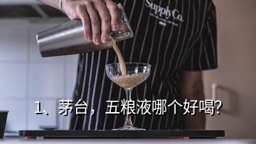 1、茅臺，五糧液哪個好喝？