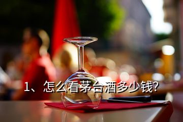 1、怎么看茅臺酒多少錢？