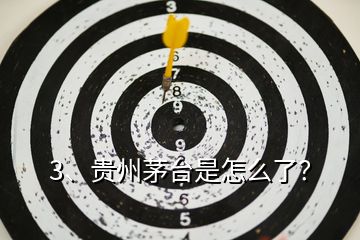3、貴州茅臺(tái)是怎么了？