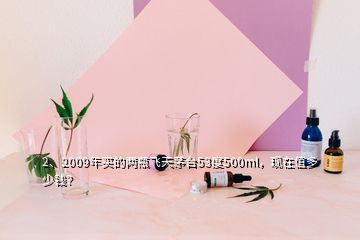 2、2009年買的兩瓶飛天茅臺53度500ml，現(xiàn)在值多少錢？