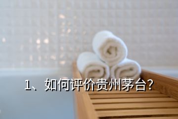 1、如何評價貴州茅臺？