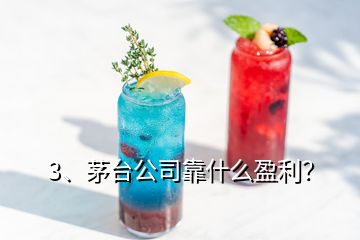 3、茅臺(tái)公司靠什么盈利？