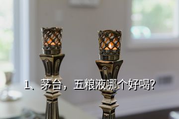 1、茅臺(tái)，五糧液哪個(gè)好喝？