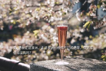 3、茅臺(tái)走進(jìn)澳洲、走進(jìn)非洲紛紛停產(chǎn)已成絕版，你覺得值得采購(gòu)嗎？