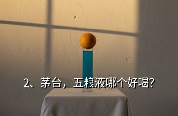 2、茅臺(tái)，五糧液哪個(gè)好喝？