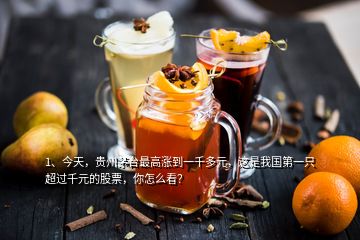 1、今天，貴州茅臺(tái)最高漲到一千多元，這是我國(guó)第一只超過(guò)千元的股票，你怎么看？