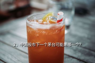 2、中國股市下一個茅臺可能是哪一個？