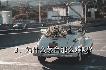 3、為什么茅臺那么難喝？