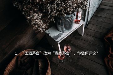 1、“國(guó)酒茅臺(tái)”改為“貴州茅臺(tái)”，你做何評(píng)論？