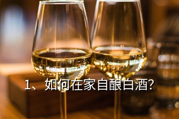 1、如何在家自釀白酒？