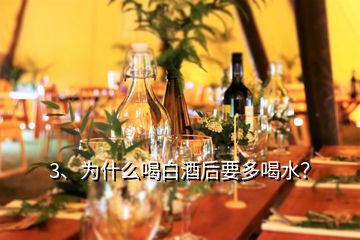 3、為什么喝白酒后要多喝水？