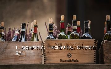 1、喝白酒喝傷了，一聞白酒味就吐，如何恢復(fù)酒量？