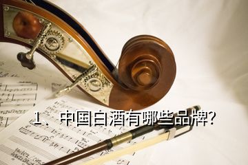 1、中國白酒有哪些品牌？