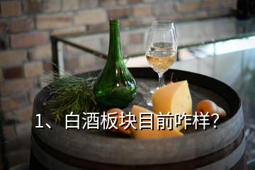 1、白酒板塊目前咋樣？