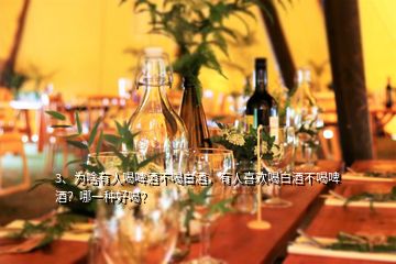 3、為啥有人喝啤酒不喝白酒，有人喜歡喝白酒不喝啤酒？哪一種好喝？