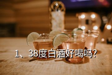 1、38度白酒好喝嗎？