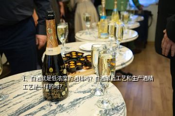 1、白酒就是低濃度的酒精嗎？白酒釀造工藝和生產(chǎn)酒精工藝是一樣的嗎？