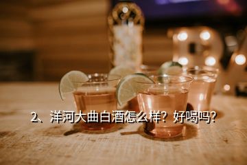 2、洋河大曲白酒怎么樣？好喝嗎？