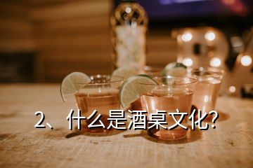 2、什么是酒桌文化？