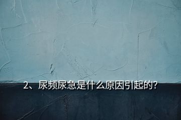 2、尿頻尿急是什么原因引起的？