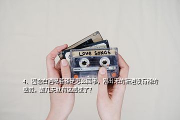 4、固態(tài)白酒喝著辣是怎么回事，剛出來(lái)的新酒沒(méi)有辣的感覺(jué)，放幾天就有這感覺(jué)了？