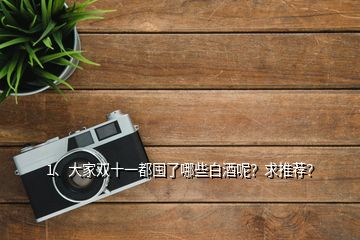 1、大家雙十一都囤了哪些白酒呢？求推薦？