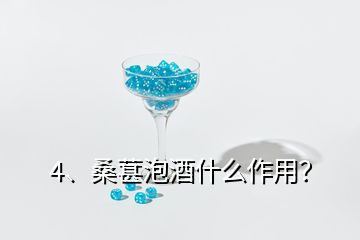 4、桑葚泡酒什么作用？