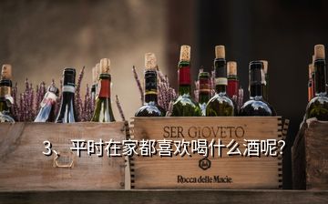 3、平時(shí)在家都喜歡喝什么酒呢？