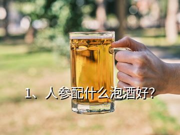 1、人參配什么泡酒好？