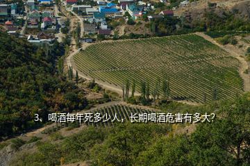 3、喝酒每年死多少人，長期喝酒危害有多大？