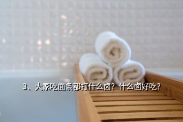 3、大家吃面條都打什么鹵？什么鹵好吃？