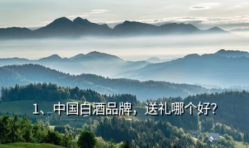 1、中國白酒品牌，送禮哪個(gè)好？