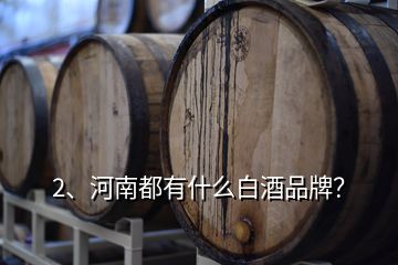 2、河南都有什么白酒品牌？