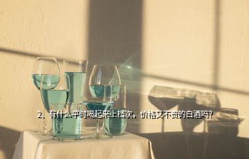 2、有什么平時(shí)喝起來上檔次，價(jià)格又不貴的白酒嗎？