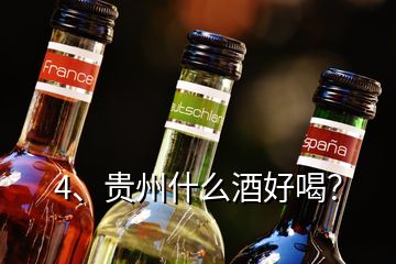 4、貴州什么酒好喝？