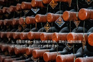 2、在雪花啤酒一家獨大的啤酒市場，其他小品牌如何做好市場運作？如何應對不對等的競爭？