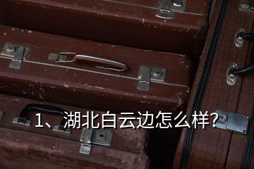 1、湖北白云邊怎么樣？