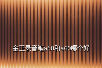 金正錄音筆a50和a60哪個好