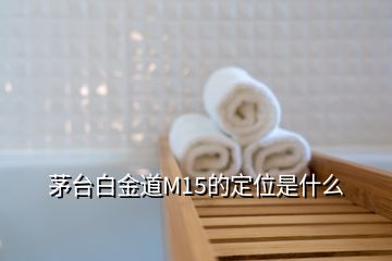 茅臺(tái)白金道M15的定位是什么