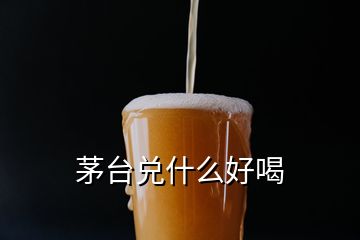 茅臺兌什么好喝