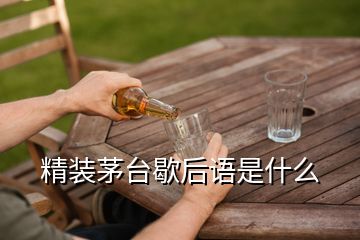 精裝茅臺歇后語是什么