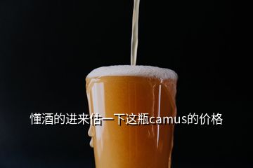 懂酒的進(jìn)來估一下這瓶camus的價(jià)格