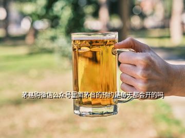 茅易購(gòu)微信公眾號(hào)里面茅臺(tái)的預(yù)約是每天都會(huì)開(kāi)的嗎