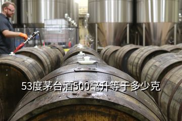 53度茅臺(tái)酒500毫升等于多少克