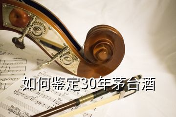 如何鑒定30年茅臺酒