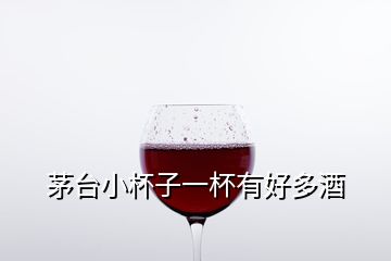 茅臺小杯子一杯有好多酒