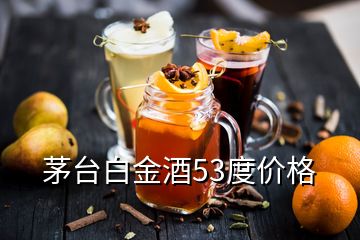 茅臺白金酒53度價格